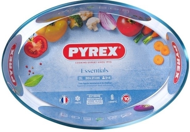 PYREX 345B000 ESSENTIALS OVAL ROASTER 2L