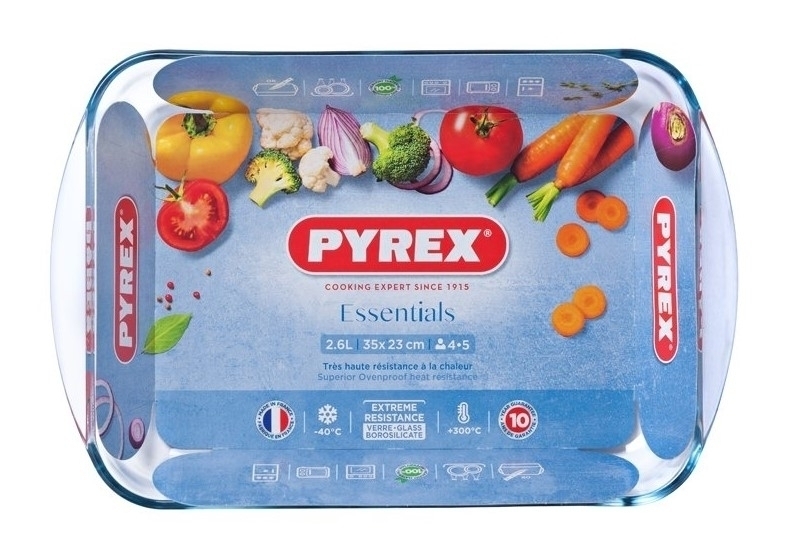 PYREX 239B ESSENTIALS RECTANGULAR ROASTER 3,7L