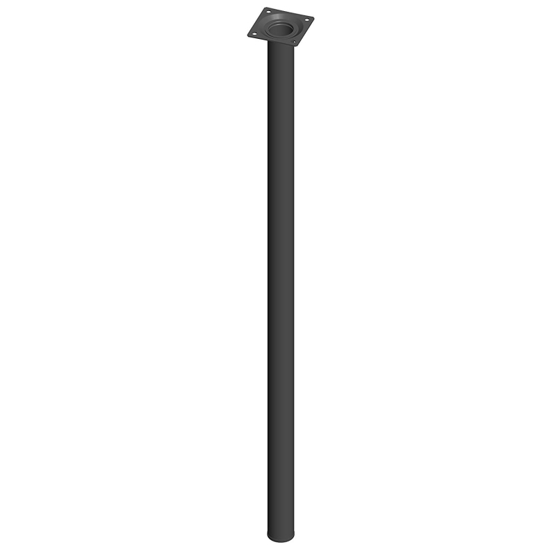 ROUND STEEL LEG 70CM BLACK 111