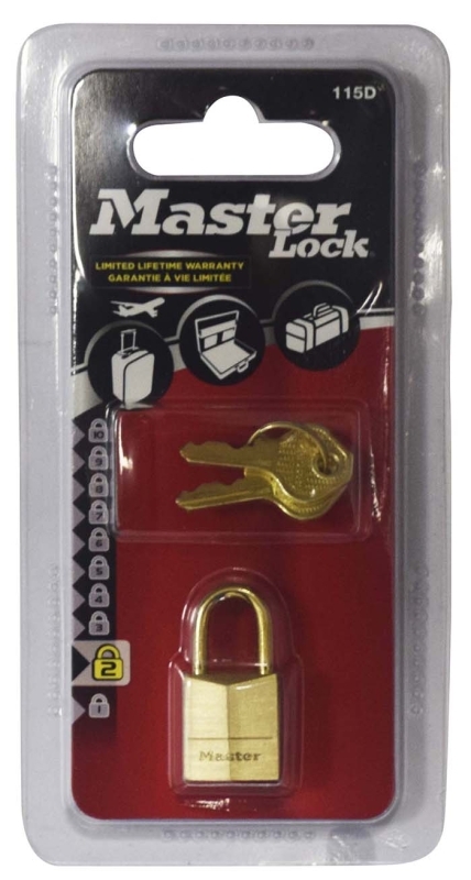 MASTERLOCK BRASS PADLOCK 15MM