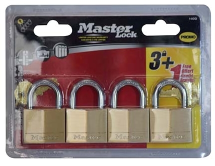 MASTERLOCK BRASS PADLOCK 40X4KA