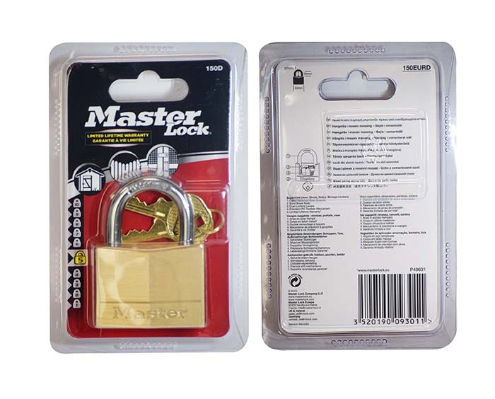 MASTERLOCK BRASS PADLOCK 50MM