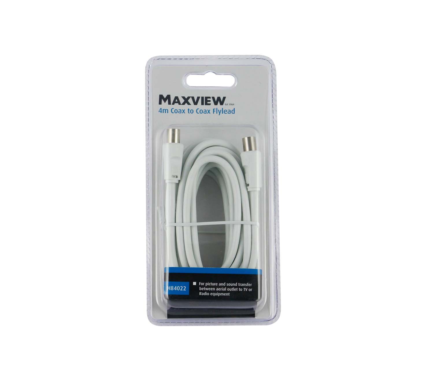 MAXVIEW H84021 TV COAX TO COAX FLYLEAD 2M