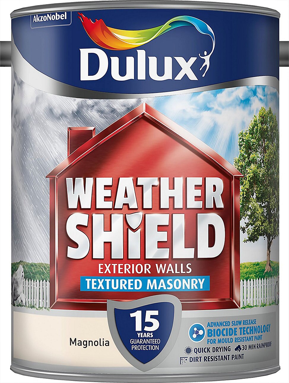 DULUX WEATHERSHIELD MAGNOLIA MASONRY PAINT 5L