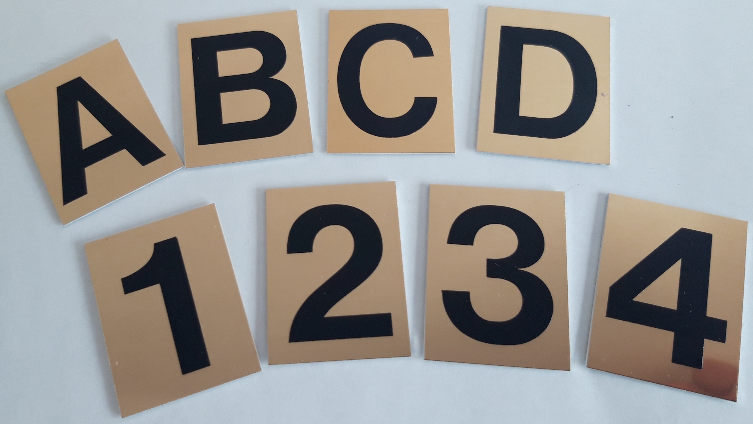 GOLD NUMBERS LETTERS