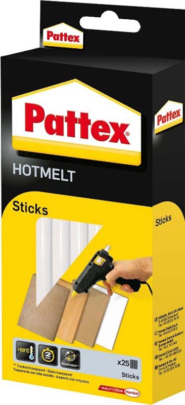 PATTEX GLUE STICKS TRANSPARENT 500GR