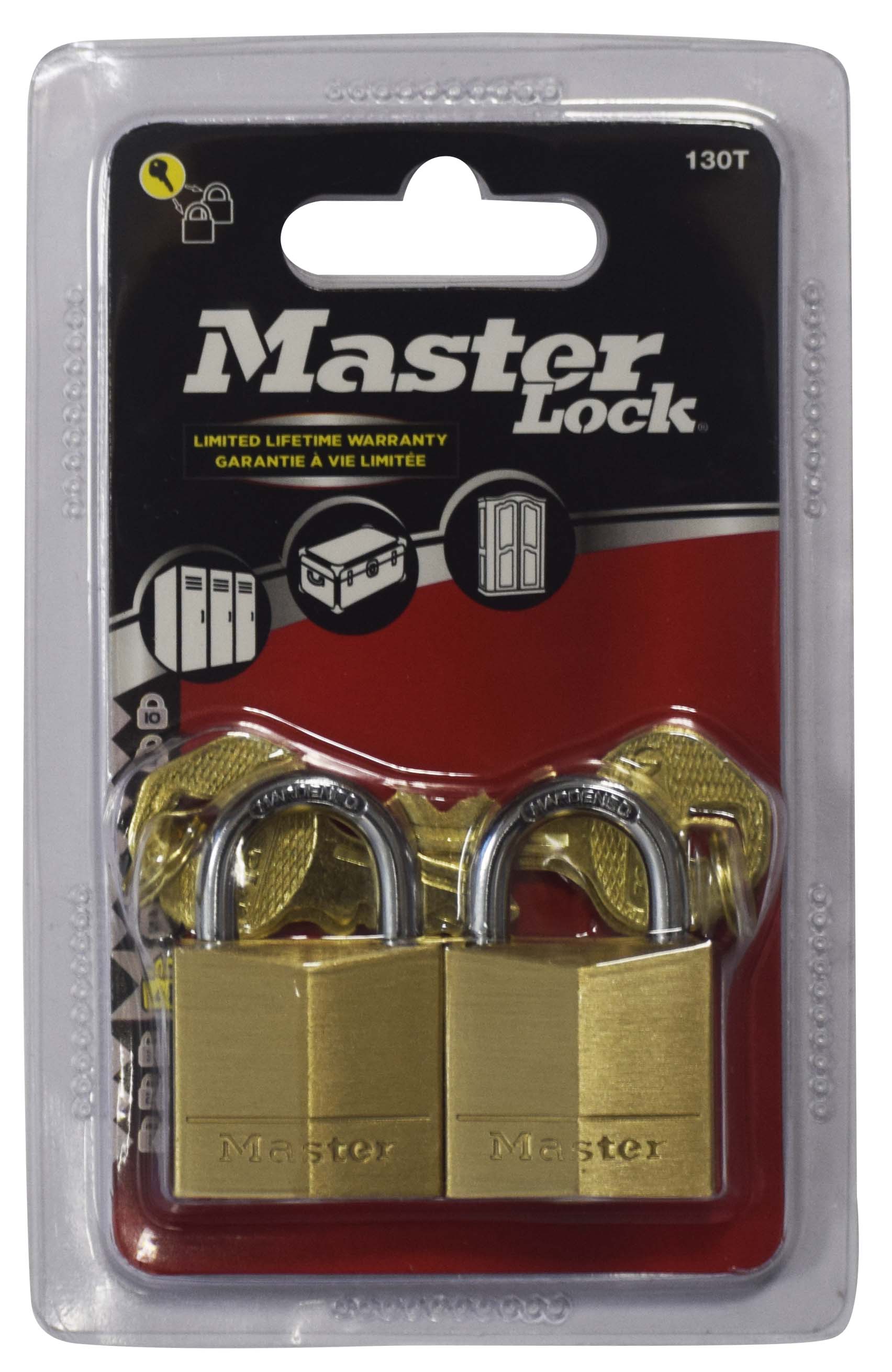 MASTERLOCK BRASS PADLOCK 30X2