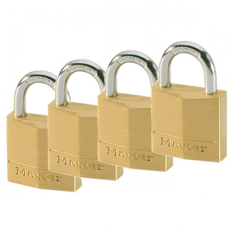 MASTERLOCK BRASS PADLOCK 30MM 3+1