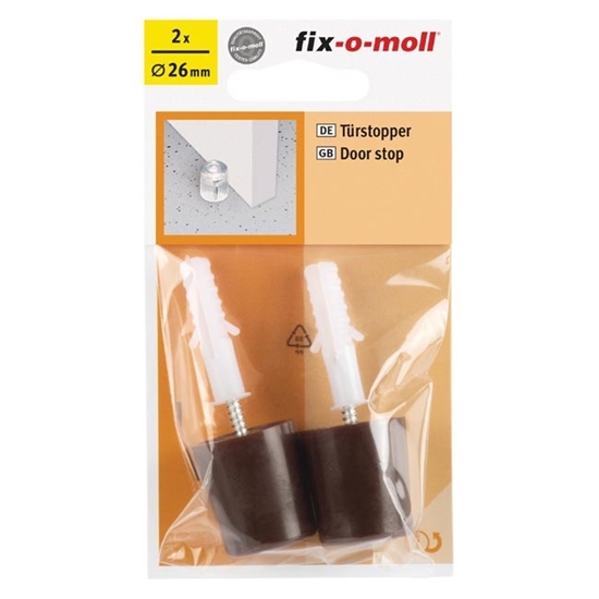 FIX DOORSTOP SCREWS PLUGS 2PCS BROWN