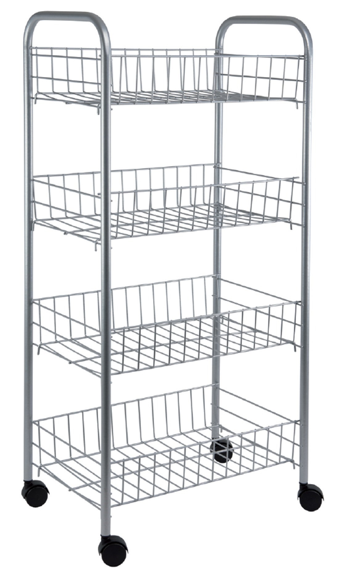 DOMESTIK TROLLEY 4 TIERS METALIC