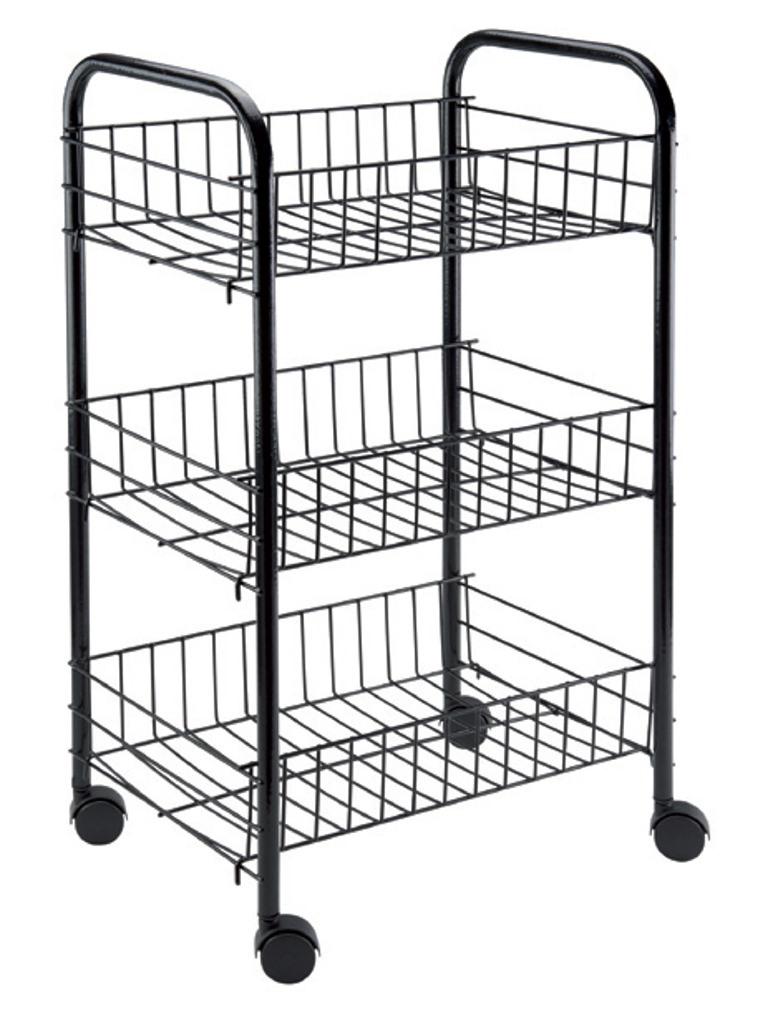 DOMESTIK TROLLEY 3 TIERS METALIC