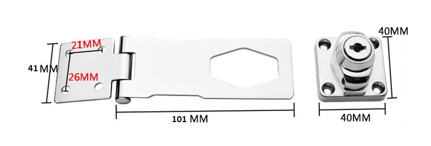 SLIDING GLASS LOCK 18X18.5MM