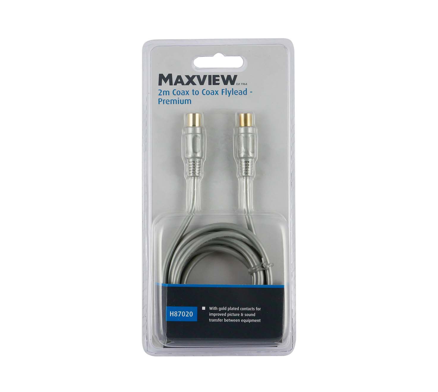 MAXVIEW H87040 DIGITAL COAXIAL TO COAXIAL FLYLEAD GOLD 4M