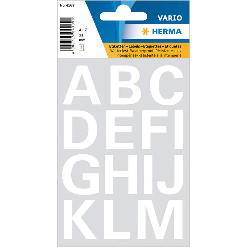 HERMA 4169 LATIN A-Z WHITE