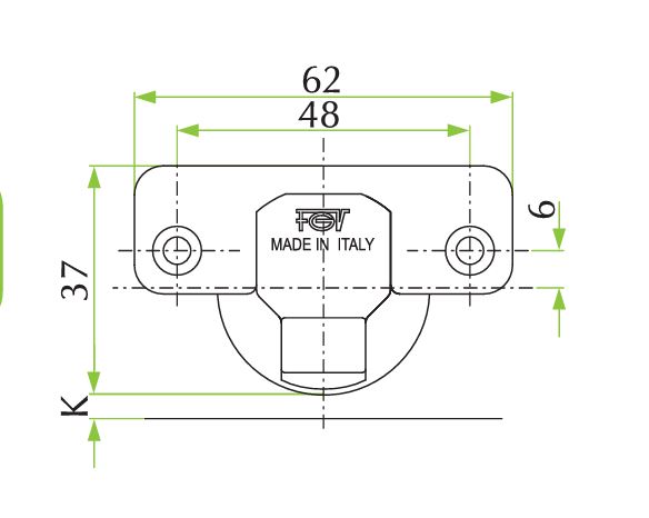 KITCHEN CABINET HINGES 9MM 2PCS FGV