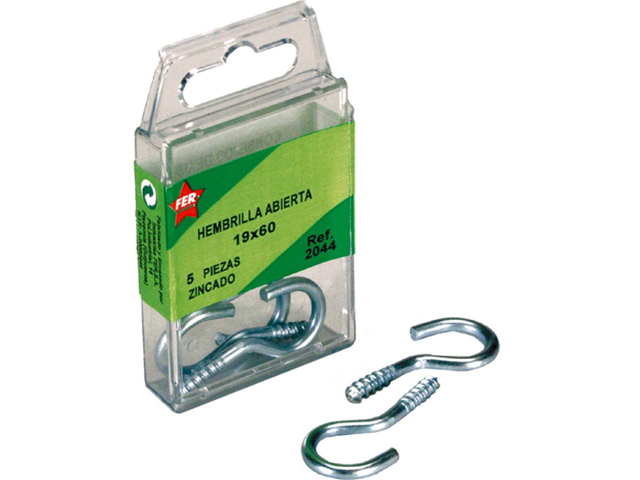 FER 25PCS C HOOK ZINC 16x30