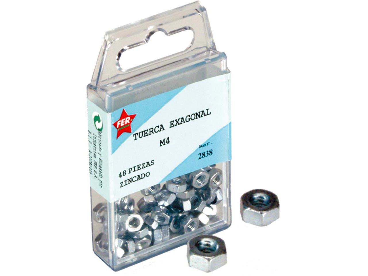 FER 48PCS HEXAGON NUT M4