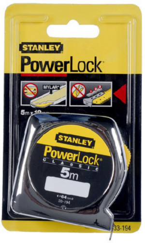 STANLEY POWERLOCK ΜΕΤΡO 5M ΜΕ ΚΕΛΥΦΟΣ ΑΒS 0-33-194