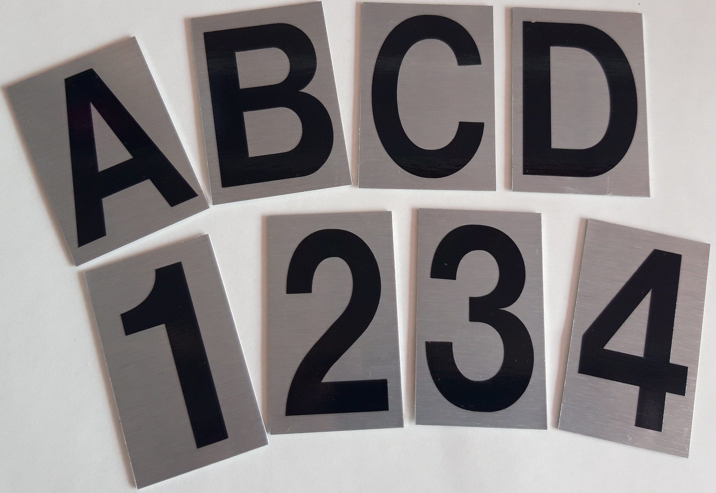 SILVER NUMBERS LETTERS