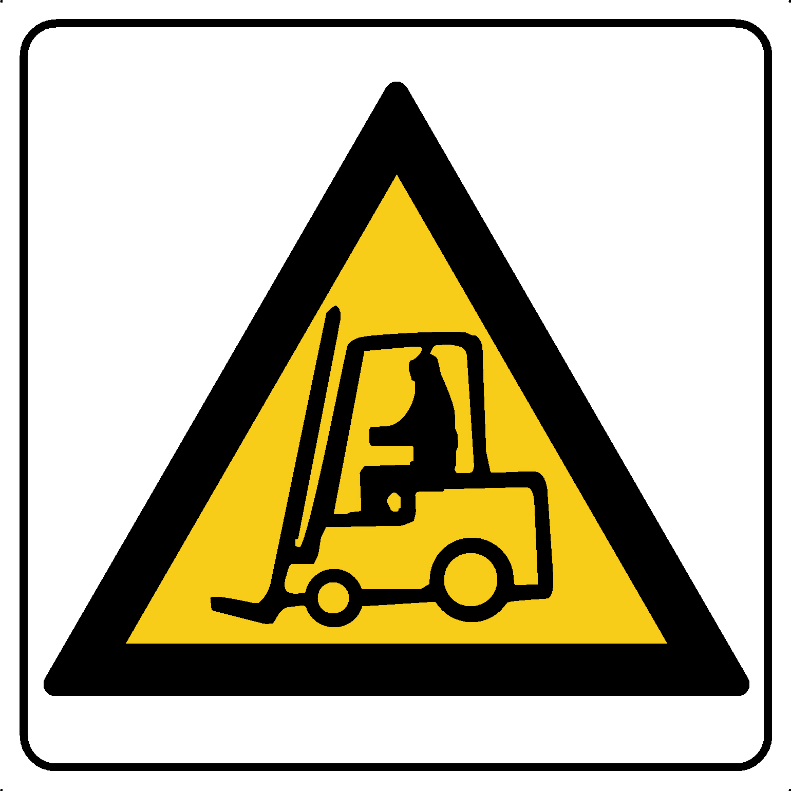 WARNING LOAD CARRYING VEHICLE SYMBOL