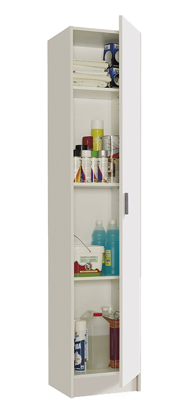 FORES CABINET 1DOOR 7141 WHITE 37,2Χ37Χ180CM