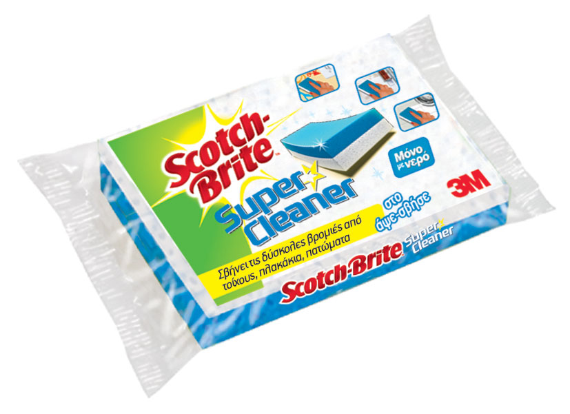 3M SCOTCH BRITE ΜΑΓΙΚΗ ΓΟΜΑ SUPER CLEANER SPONGE 1 ΤΕΜ