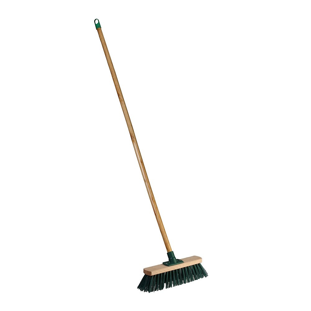 BROOM W/WOODEN HANDLE 30CM