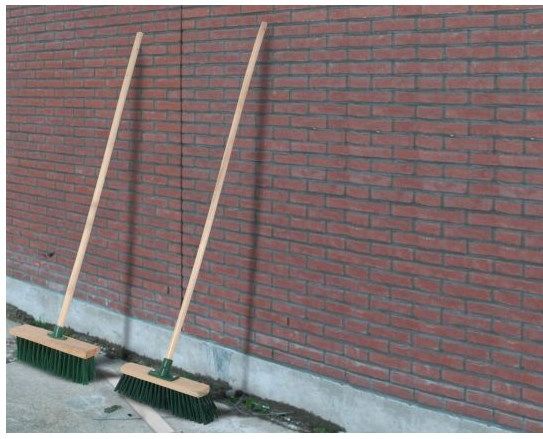 BROOM W/WOODEN HANDLE 30CM