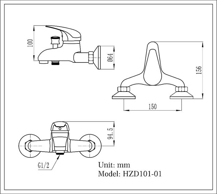 HOFER EUROMODE BATH/SHOWER MIXER