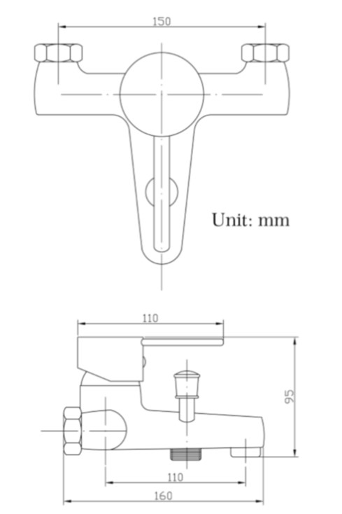 HF STILL BATH MIXER TAP