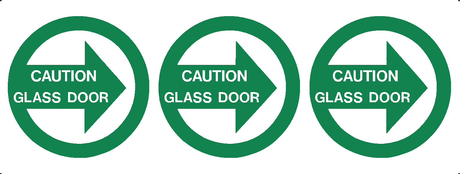 CAUTION GLASS ARROW (CARD)