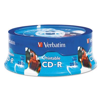 VERBATIM CDR-80 PRINTABLE 25PCS