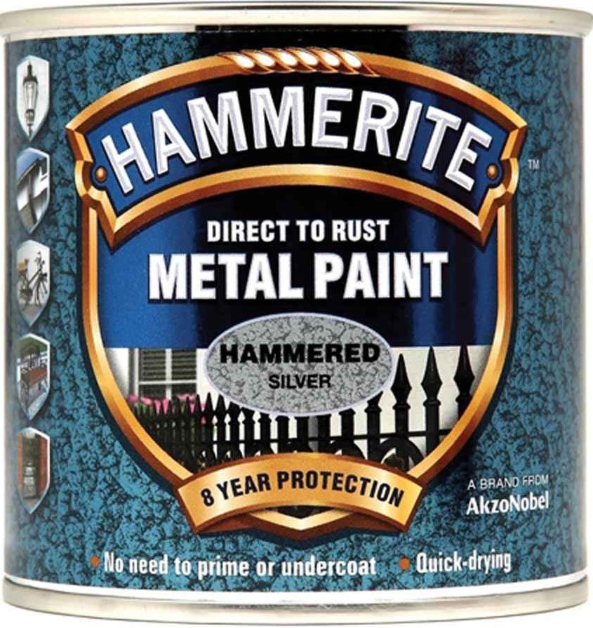 HAMMERITE HAMMERED SILVER GREY 250ML