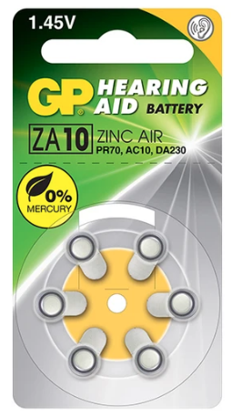 GP 1,4V HEARING AID ZINC AIR