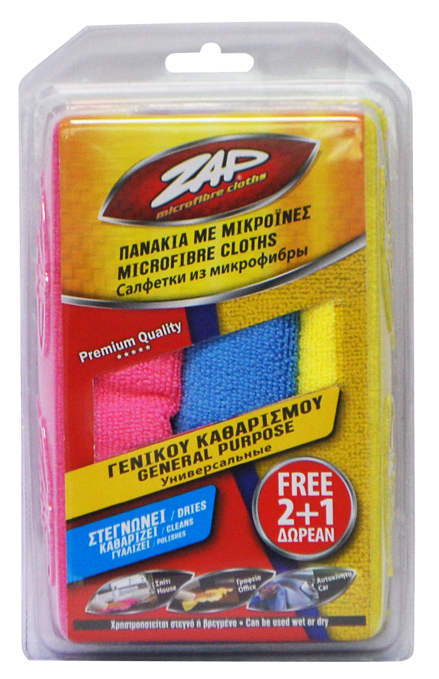 ZAP MICROFIBER 2+1 38X38 CM