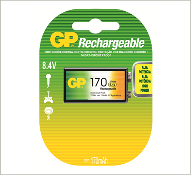 GP 9V BATTERY 170 MAH 1 PCE BLISTER