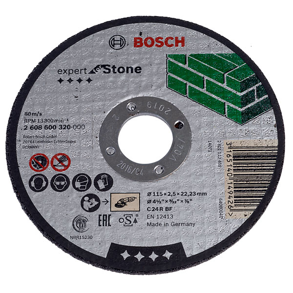 BOSCH EXPERT CUTTING DISC FOR STONE C 24 R BF 115X2,5MM