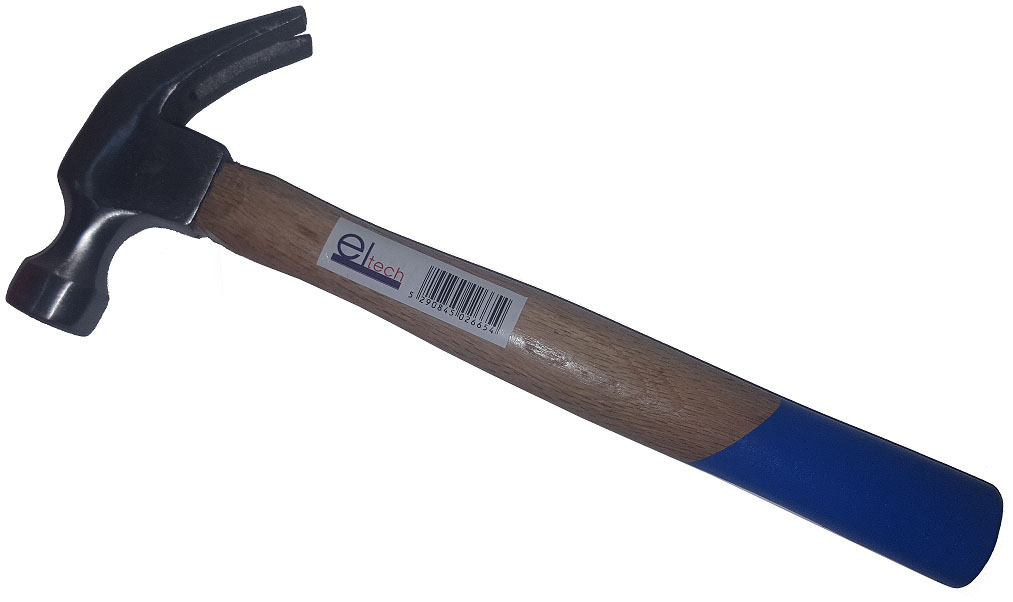 ELTECH CLAW HAMMER WOOD 160Z