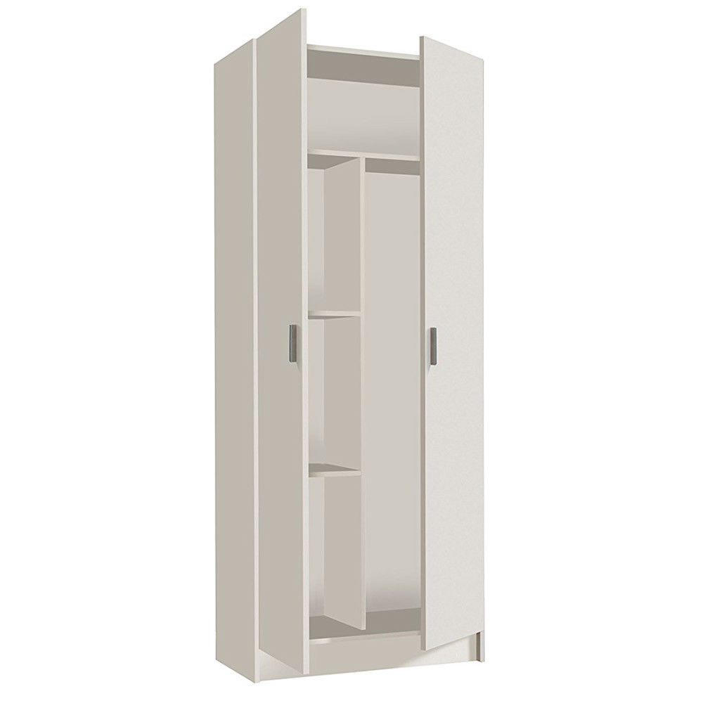 FORES CABINET 2DOORS WHITE 73Χ37Χ180CM