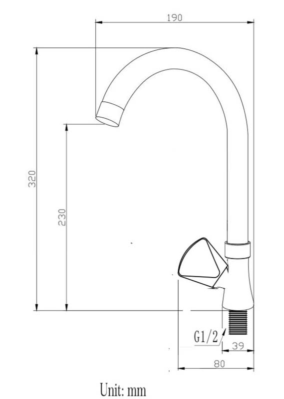 HOFER TRIANGULAR KITCHEN MIXER