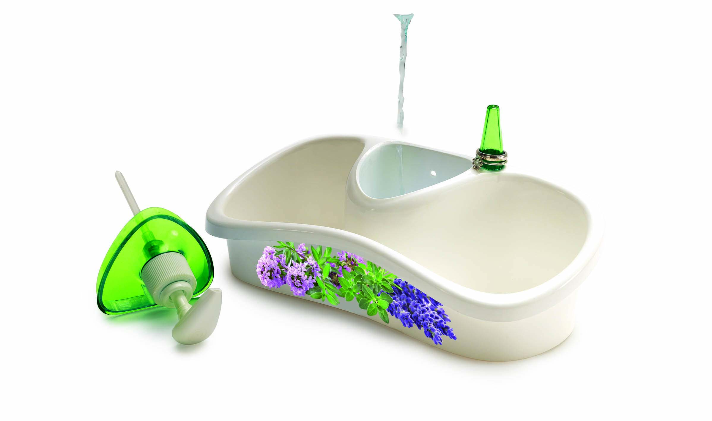 SNIPS SPONGE HOLDER WITH LIQUID SOAP DISPENSER