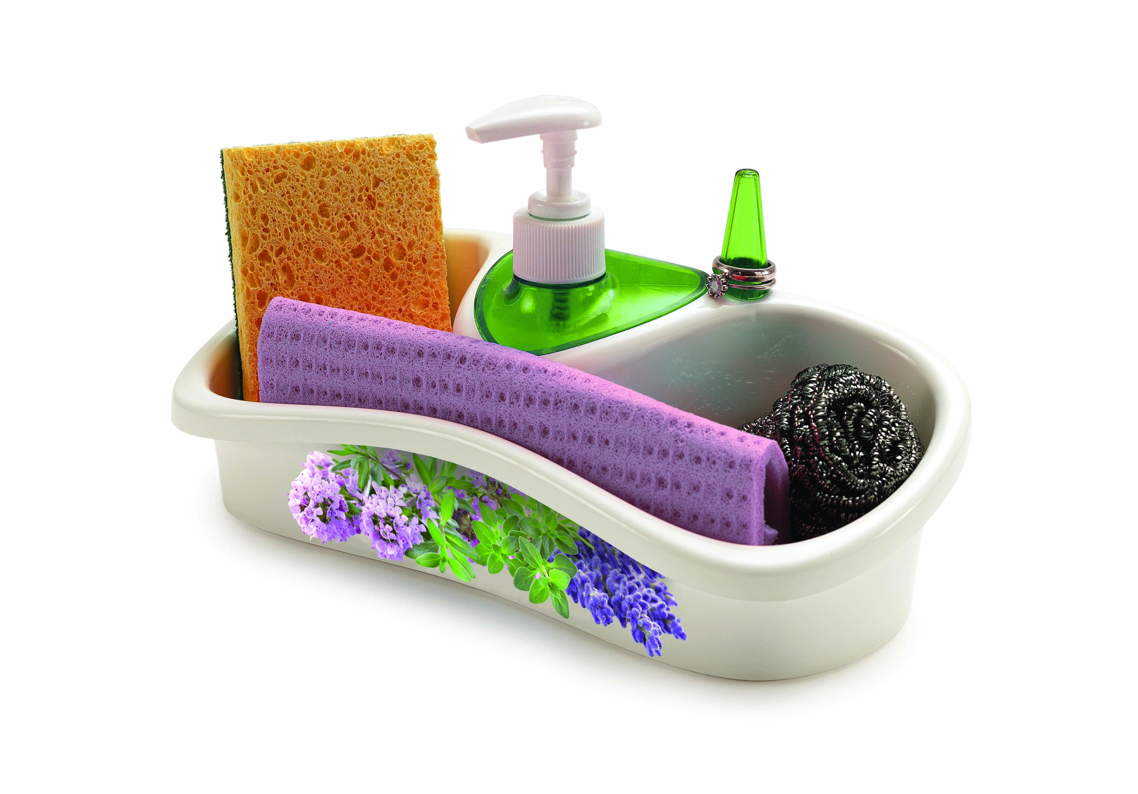 SNIPS SPONGE HOLDER WITH LIQUID SOAP DISPENSER