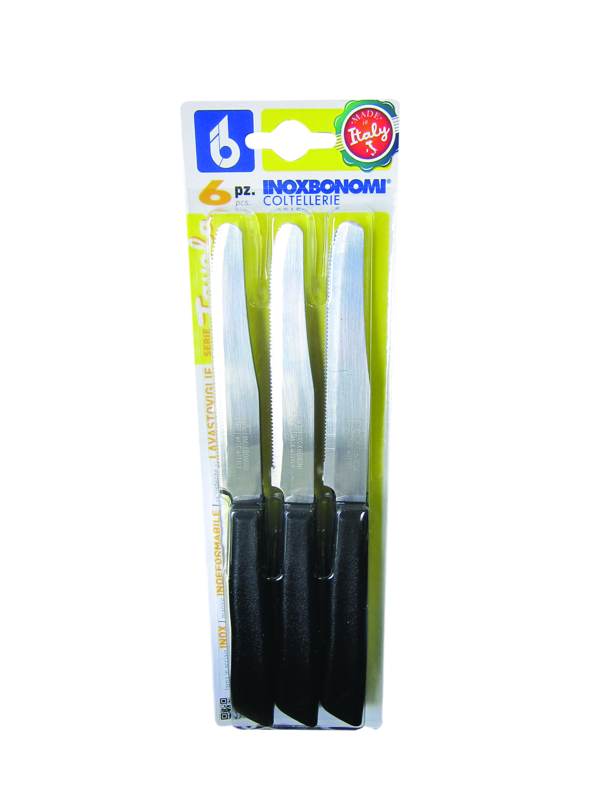 INOXBONOMI TABLE KNIFE 6PCS-30006N BLACK