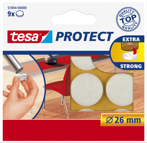 TESA 9PCS FELTS 26mm WHITE 