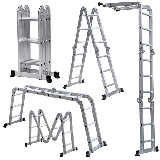 ALUMINIUM MULTIPURPOSE LADDER 12 STEPS