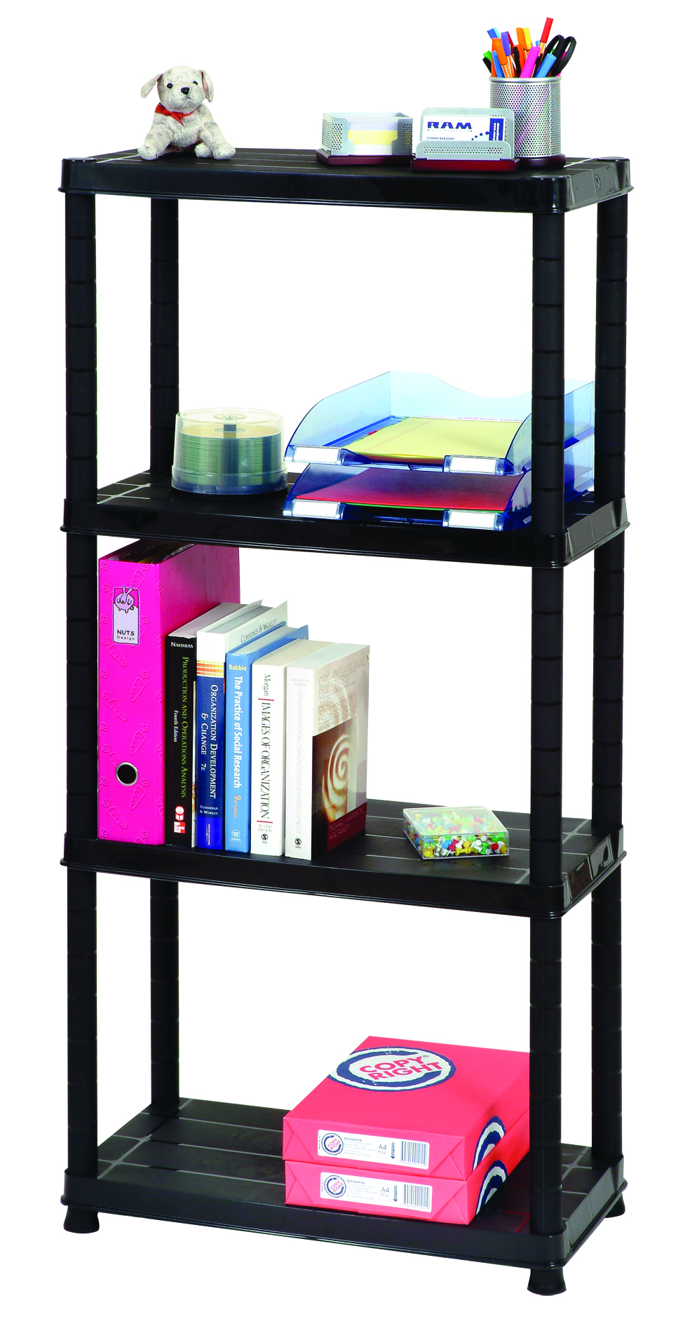 RAM PRIMO 12004B  4 SHELVES 61X30X130CM