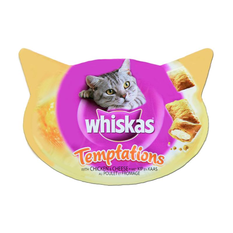 WHISKAS TEMPTATIONS CAT TREATS CHICKEN 60G