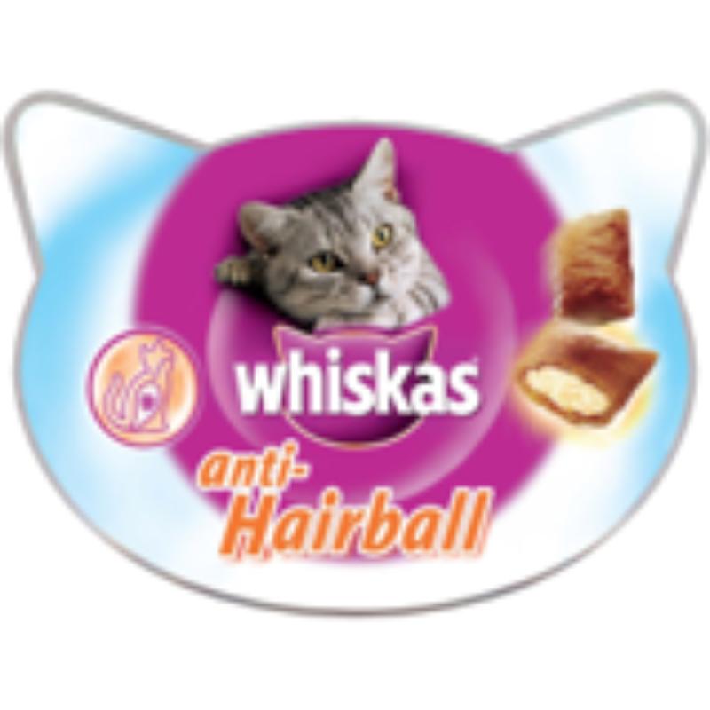 WHISKAS TEMPTATIONS ANTI - HAIRBALL CAT TREATS 60G