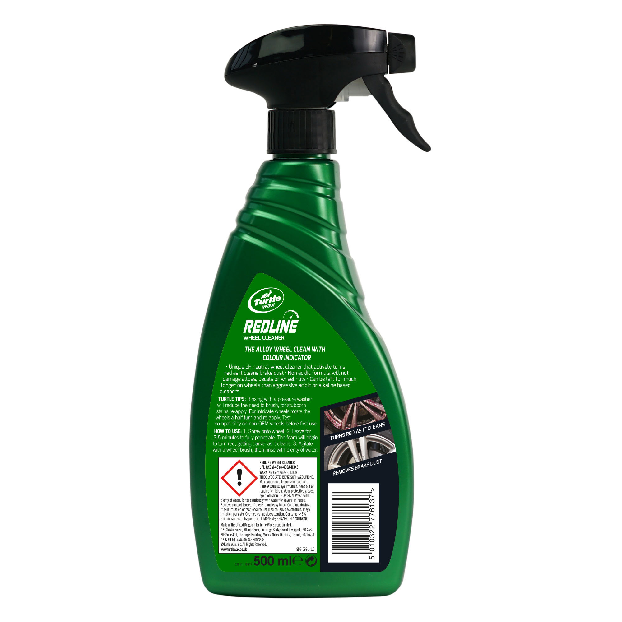 TURTLE WAX REDLINE WHEEL CLEANER 500ML