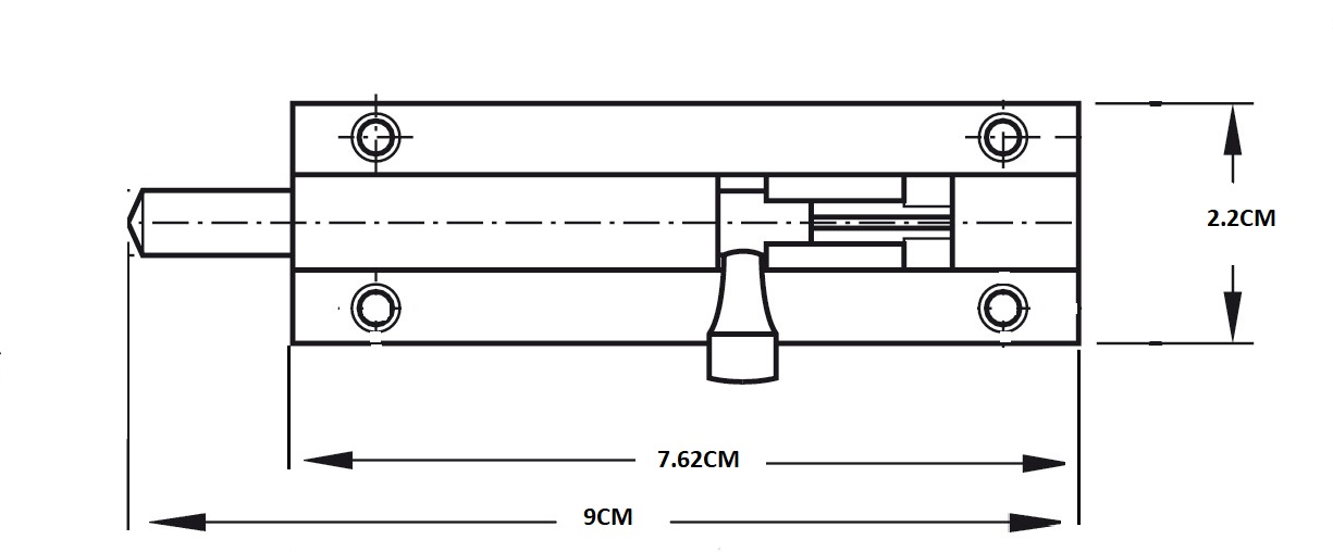 DOOR BOLTS BRASS 3